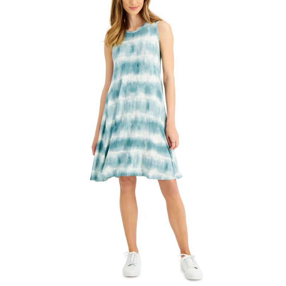 Style & Co Womens Tie Dyed Flip Flop Dress